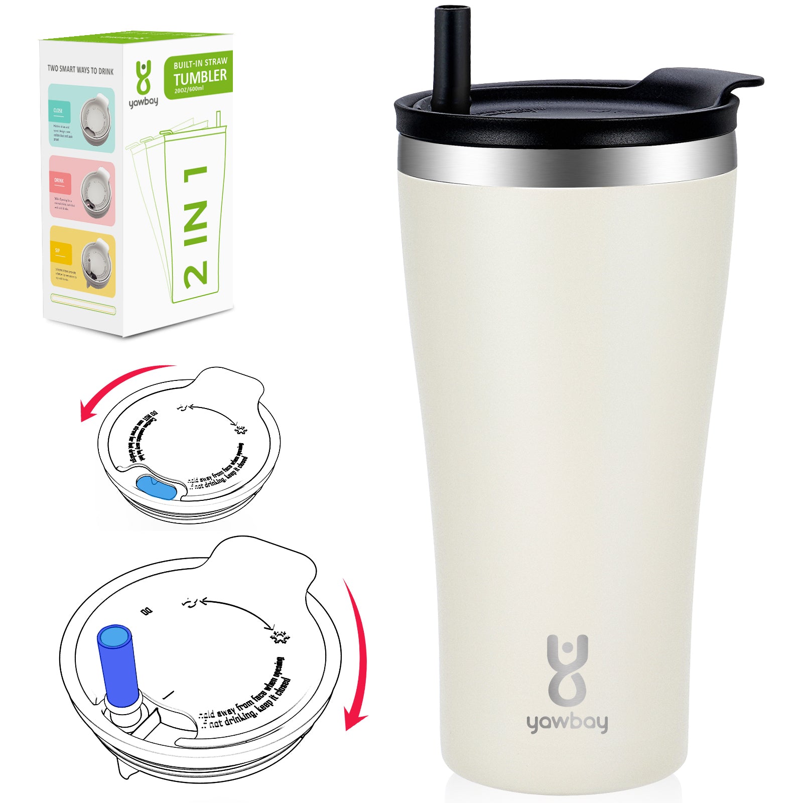 20oz Yawbay's Dual Sip Tumbler