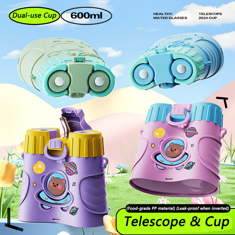 Large Capacity Plastic Water Bottle with Straw for Kids & Students, Summer Creative Design, Ideal for School Use, Unisex