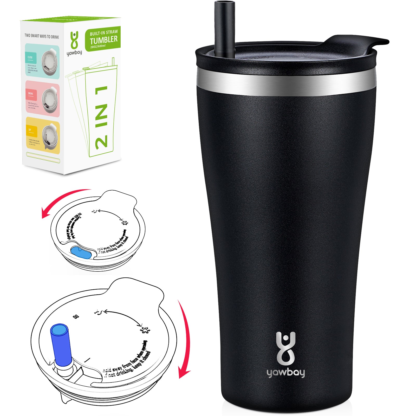 20oz Yawbay's Dual Sip Tumbler
