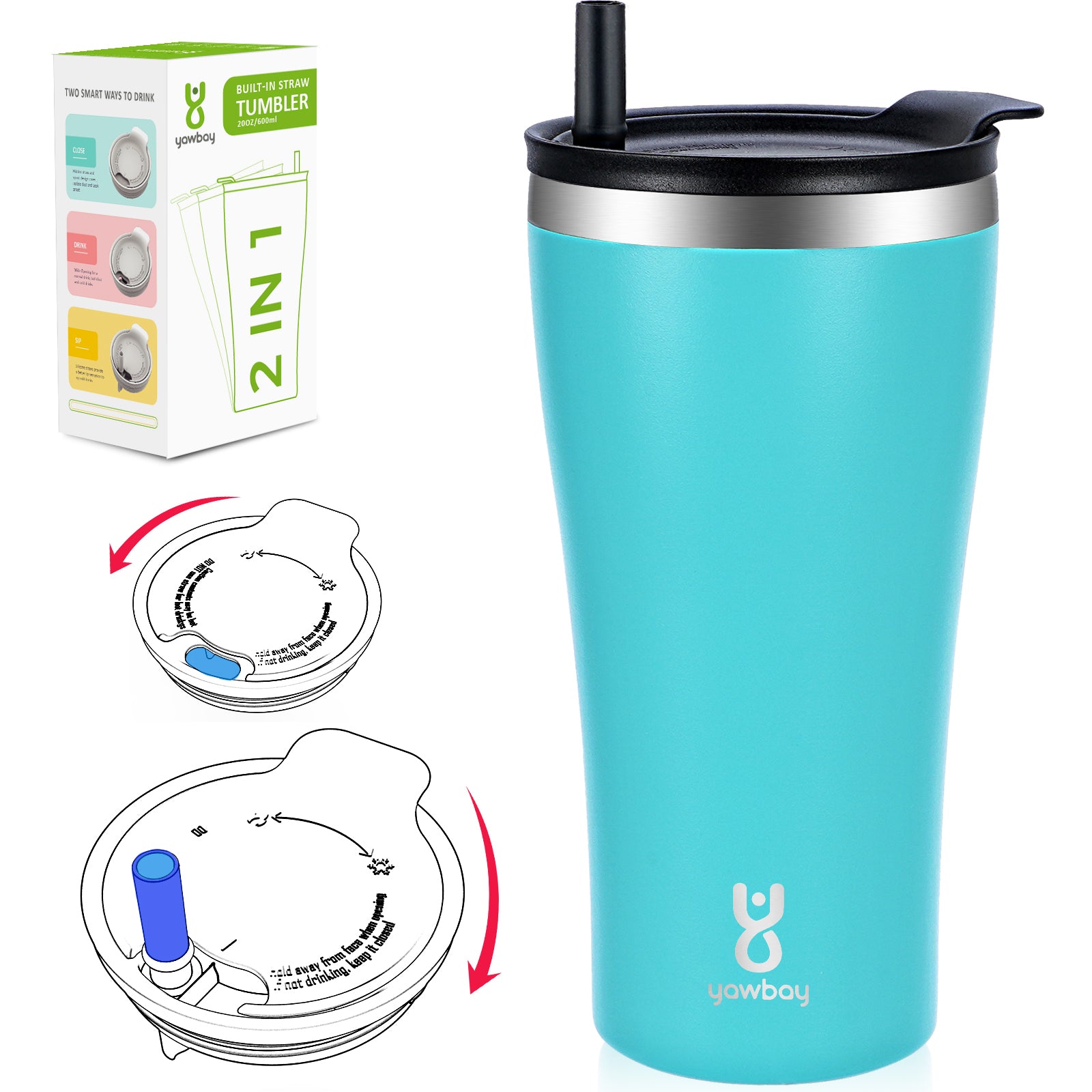 20oz Yawbay's Dual Sip Tumbler