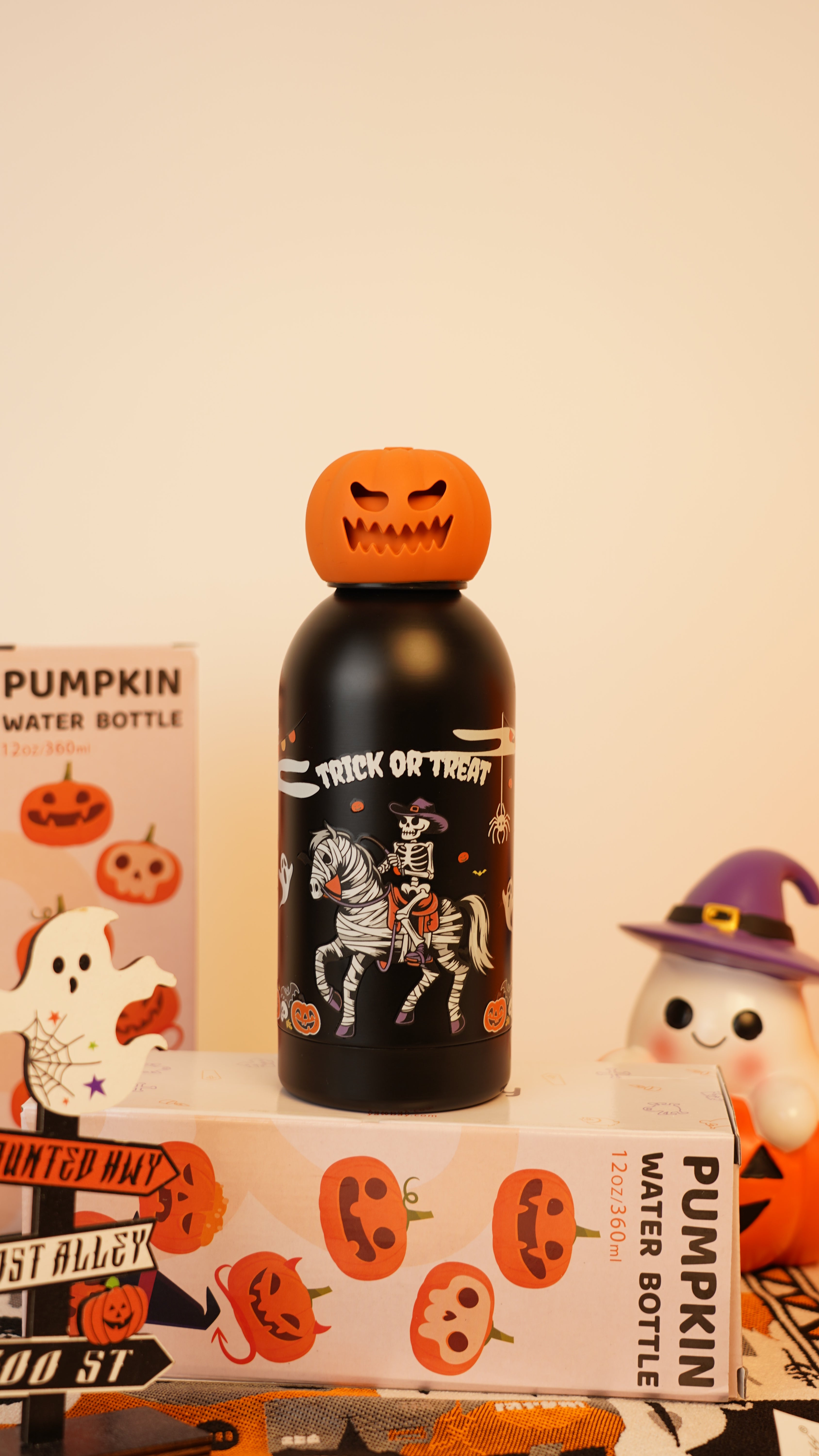12ozHalloween luminous cup skull night walk pumpkin cup evil cat