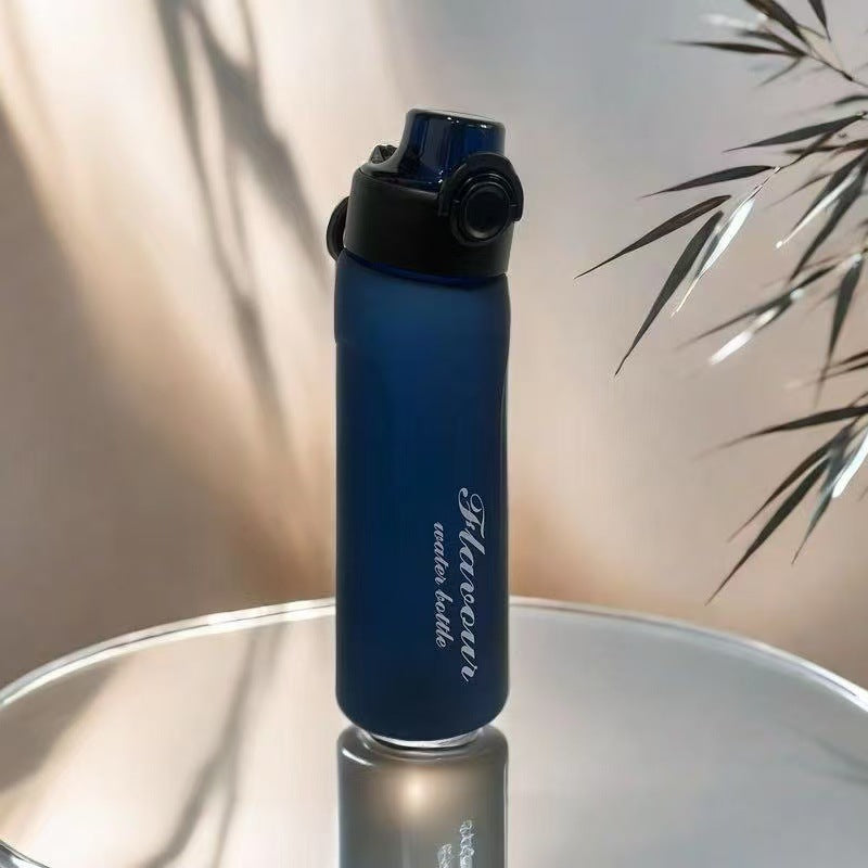 Sugar-Free Fruit Flavor Water Bottle with Dual Color Gradient Straw Cup, Ideal for Students & Kids, No Sugar or Calories Added