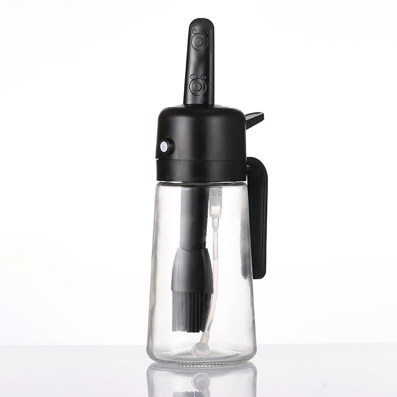 New Product: Dual-Purpose (Spray & Brush) Oil Container - Featuring Silicone Brush, Multi-Function, Oil-Leakage-Proof Design, Kitchen Glass Oil Sprayer