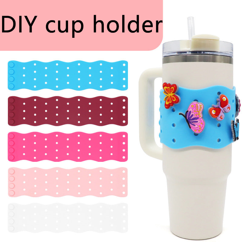 New cross-border silicone water bottle protective sleeve: suitable for 40oz/Stanley water bottles, serving as a decorative accessory.