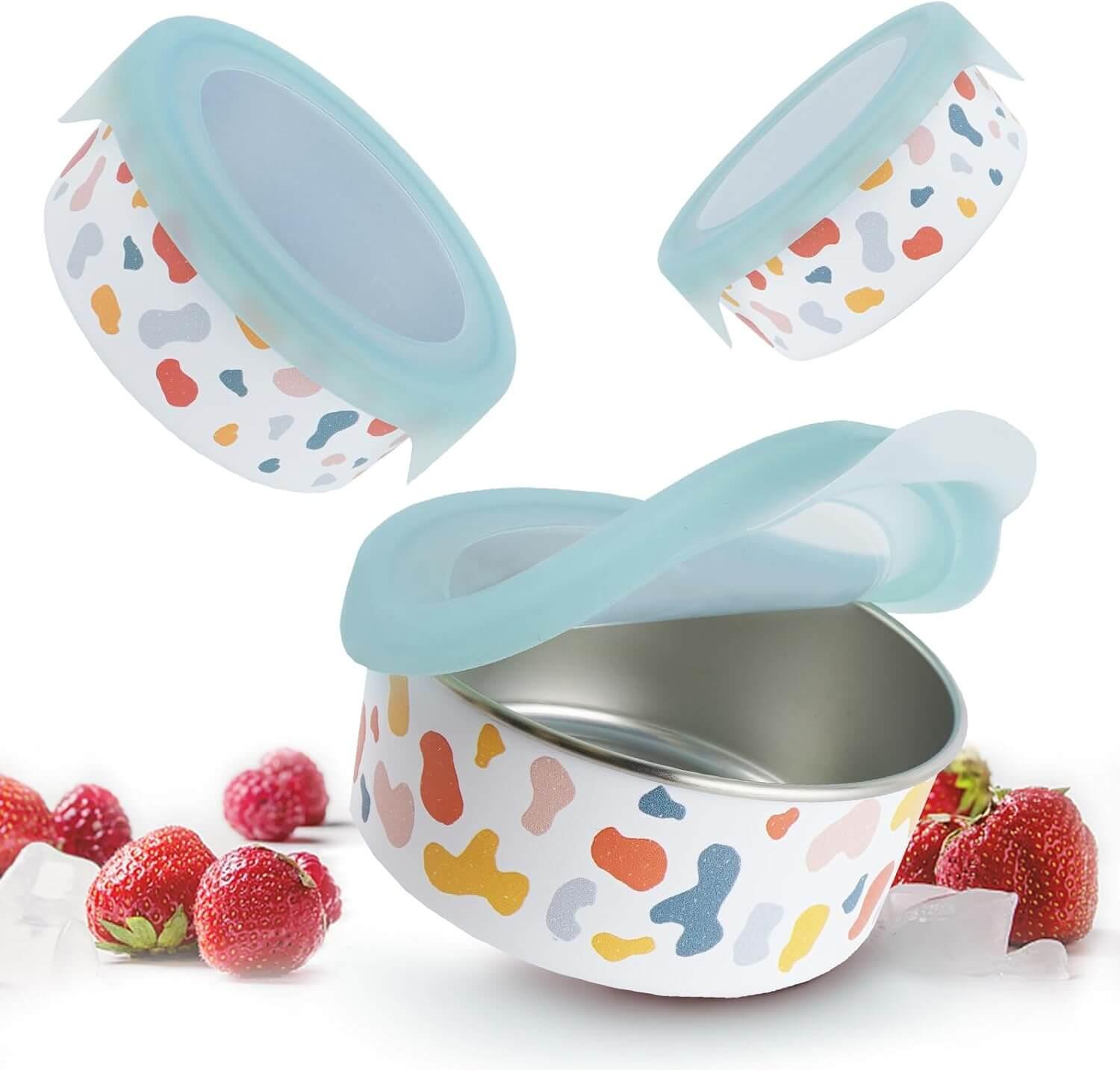 Snack Container Set - Silicone Lids - YAWBAY