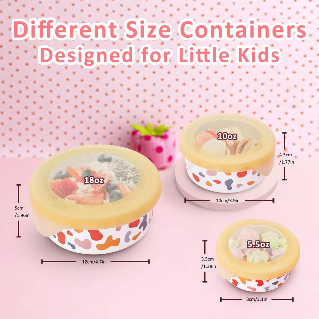 Snack Container Set - Silicone Lids - YAWBAY