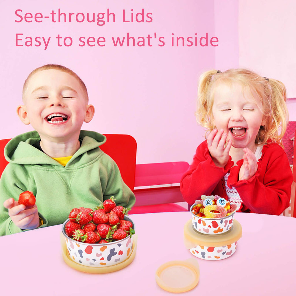 Snack Container Set - Silicone Lids - YAWBAY