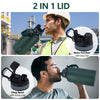 64 oz Insulated Water Bottle - 2-in-1 Lids, Paracord Handle, Leak-Proof for Outdoors