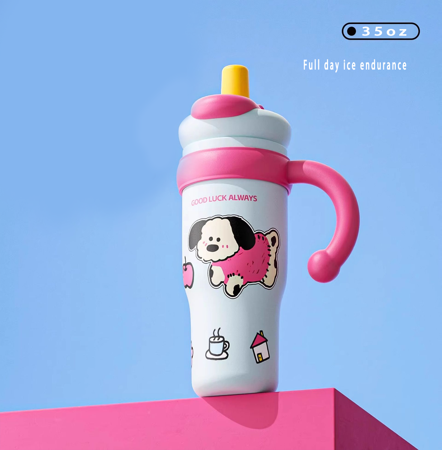 35oz Stainless Steel Tumbler with Handle
